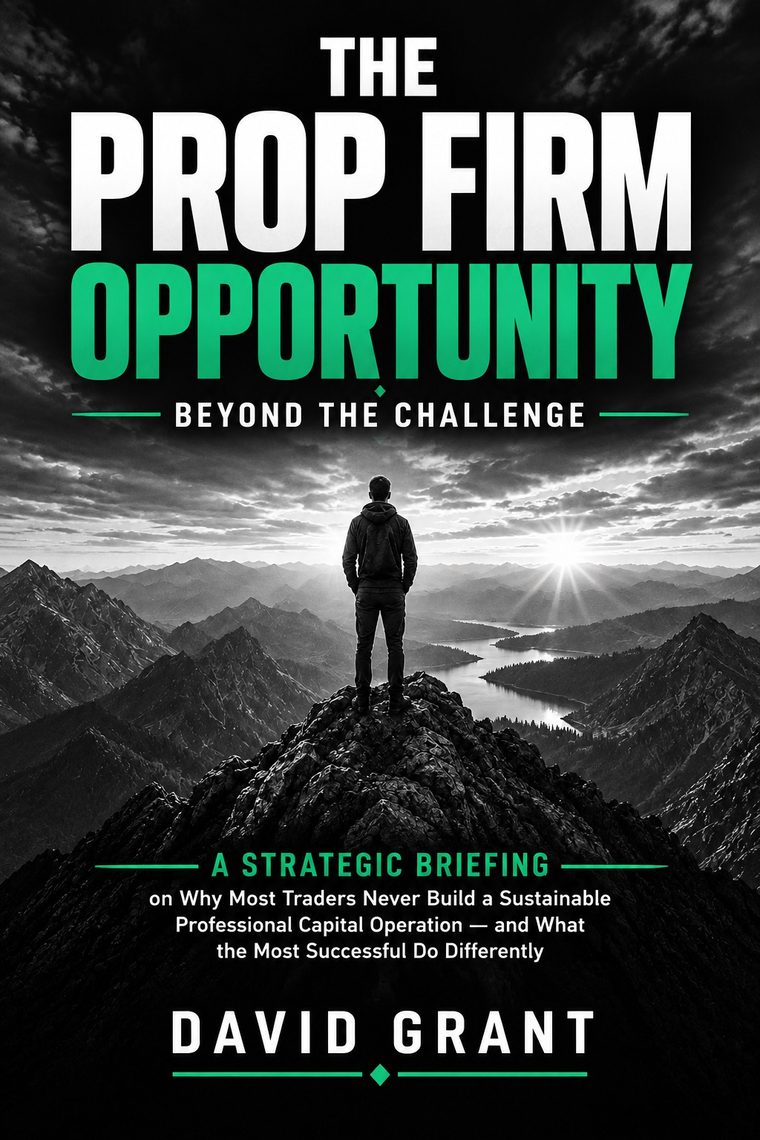 Cover of The Prop Firm Opportunity: Beyond the Challenge, a strategic briefing by David Grant